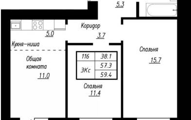 Продается 3 комн.