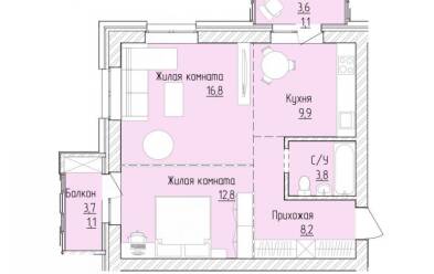 Продается 2 комн.