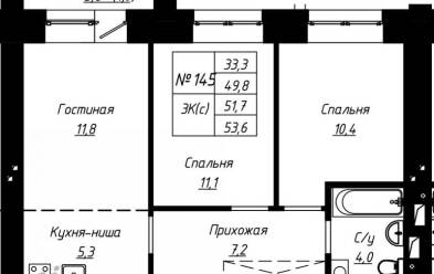 Продается 3 комн.