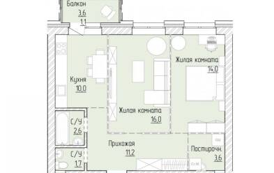Продается 2 комн.