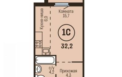 Продается 1 комн.