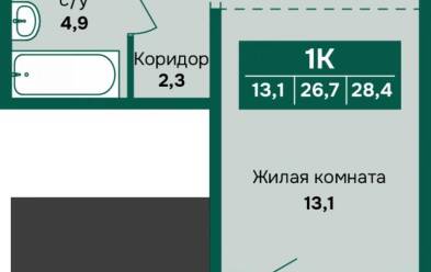 Продается 1 комн.