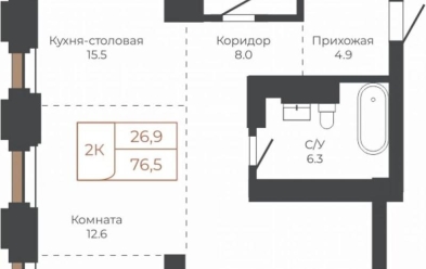 Продается 2 комн.