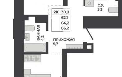 Продается 2 комн.