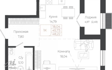 Продается 1 комн.
