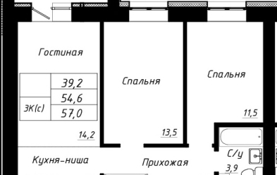 Продается 3 комн.