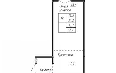 Продается 1 комн.