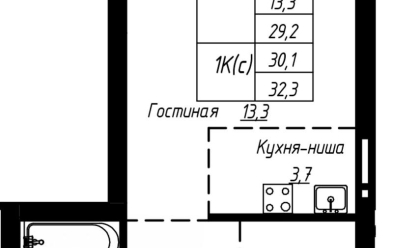 Продается 1 комн.
