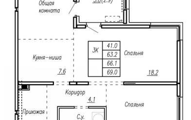 Продается 3 комн.