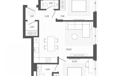 Продается 3 комн.