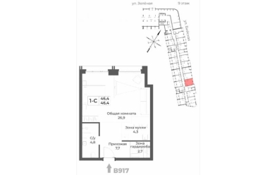 Продается 1 комн.