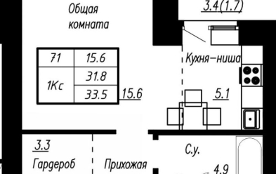 Продается 1 комн.