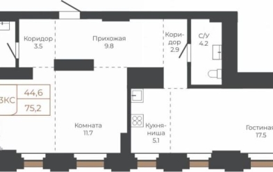 Продается 3 комн.