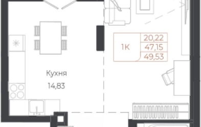 Продается 1 комн.