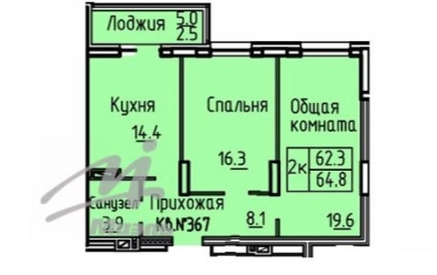 Продается 2 комн.