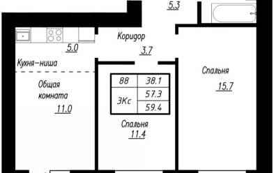 Продается 3 комн.