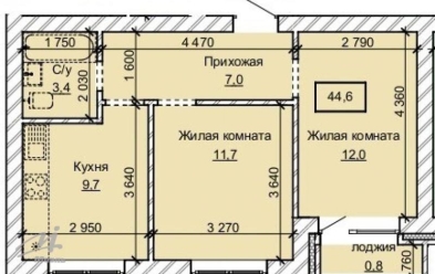 Продается 2 комн.