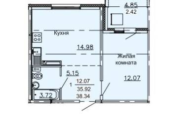 Продается 1 комн.