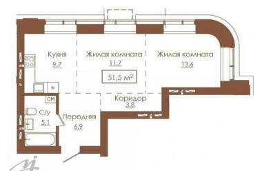 Продается 2 комн.