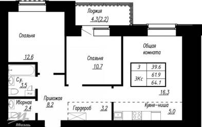 Продается 3 комн.