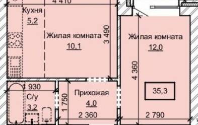 Продается 2 комн.