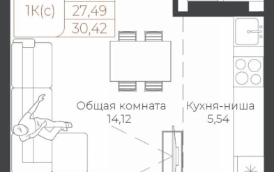 Продается 1 комн.