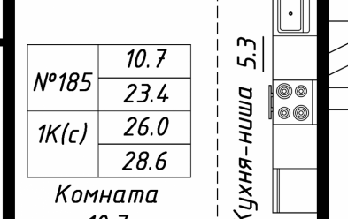 Продается 1 ком.