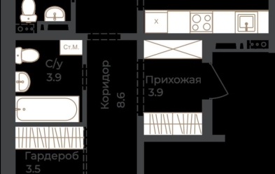 Продается 2 комн.