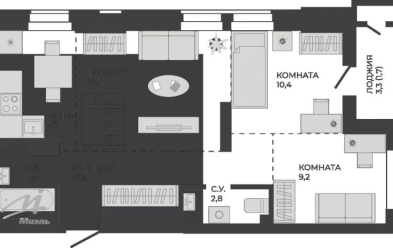 Продается 3 комн.