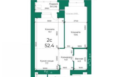 Продается 2 комн.