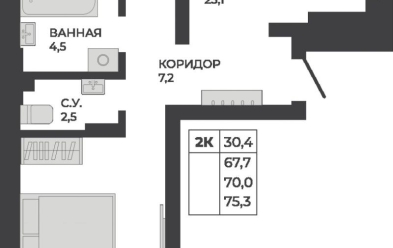 Продается 2 комн.