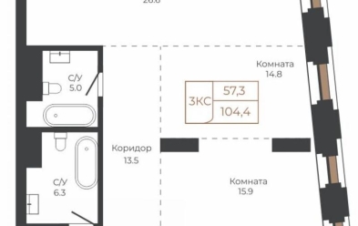 Продается 3 комн.