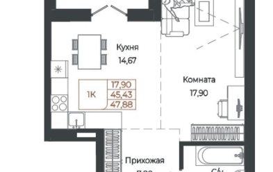 Продается 1 комн.