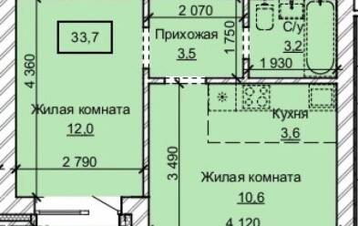 Продается 2 комн.