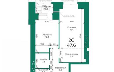 Продается 2 комн.