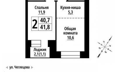 Продается 2 комн.