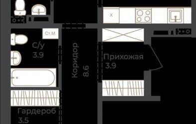Продается 2 комн.