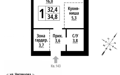 Продается 1 комн.