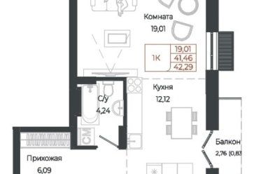 Продается 1 комн.