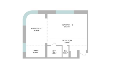 Продается 2 комн.