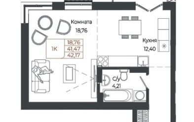 Продается 1 комн.