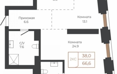 Продается 2 комн.