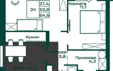 Продается 2 комн.