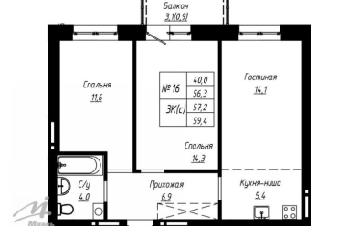 Продается 3 комн.