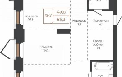 Продается 3 комн.