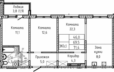 Продается 3 ком.