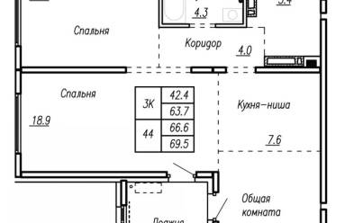Продается 3 комн.