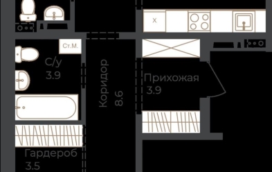 Продается 2 комн.