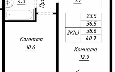 Продается 2 ком.