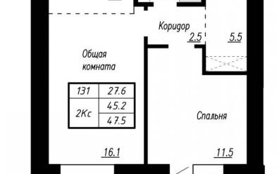 Продается 2 комн.